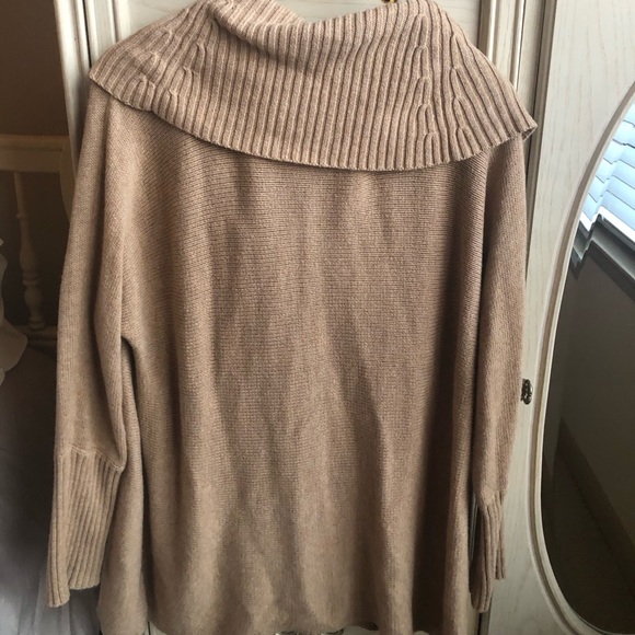 Chico’s Brown Cowl Neck Sweater - Picture 2 of 6